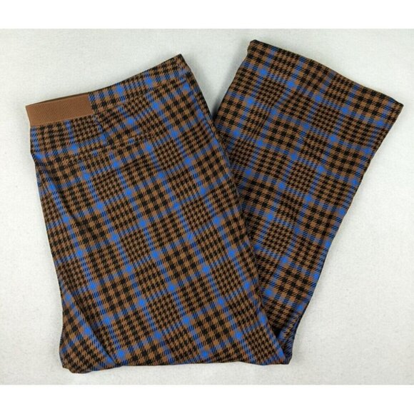 FUTURE COLLECTIVE KAHLANA BARFIELD BROWN - PLAID FLARED PANTS - 24W/26W - Picture 1 of 11